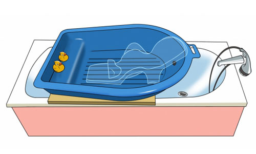 Illustration article Papas Bricoleurs : Baignoire "Bac à sable"