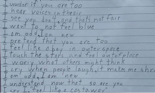 Illustration article Un poème écrit par un enfant autiste émeut le web