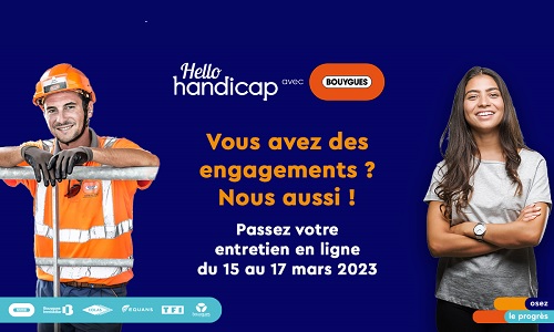 Illustration article 1ère édition "Hello handicap avec Bouygues" 15 au 17 mars 