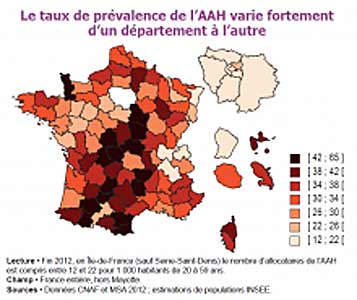 Illustration article AAH : pourquoi des disparités selon les départements ?