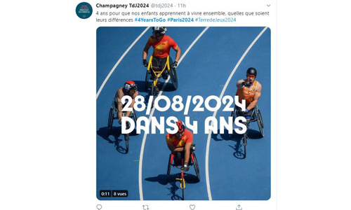 Illustration article J-4 ans avant Paralympiques Paris 2024: postez vos messages!