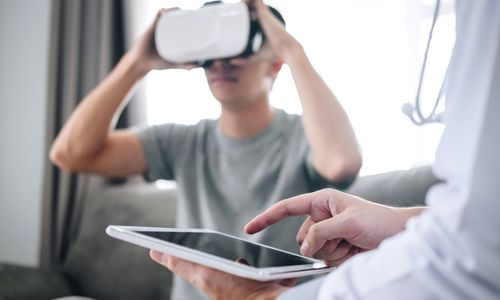 Illustration article Addictions : réalité virtuelle, le nouveau traitement 2.0  