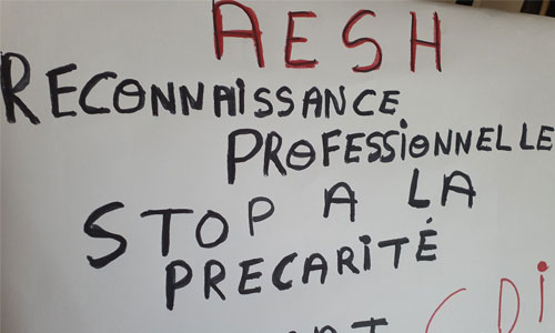 Illustration article Ecole et handicap : les AESH disent stop à la précarité