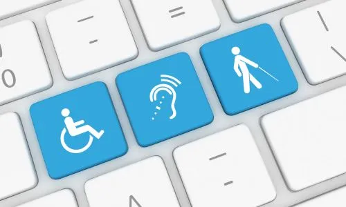 clavier avec les ic&ocirc;nes accessibilit&eacute;