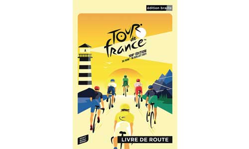 Illustration article Aveugle: livre de route adapté pour suivre le Tour de France