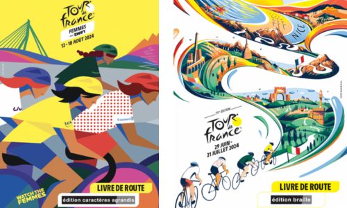 Illustration article Cécité : 2 livres adaptés pour suivre le Tour de France 2023