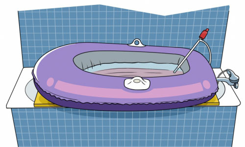 Papas Bricoleurs : Baignoire " bateau pneumatique "