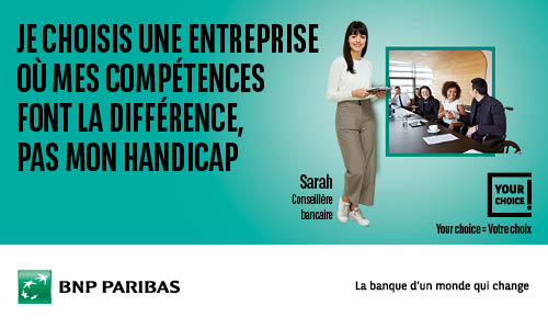 Illustration article BNP Paribas, entreprise handi-accueillante recrute