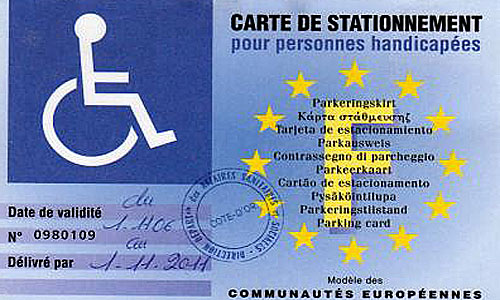 Porte Carte Handicapé Pare Brise (Fabriqué en France) Support