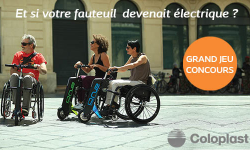 Illustration article Tentez de gagner 1 roue motorisée One pour fauteuil roulant