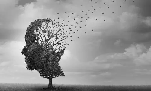 Un visage en forme d&rsquo;arbre qui se d&eacute;sagr&egrave;ge