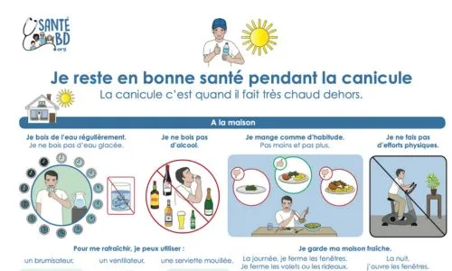 Poster de Coactis santé avec les principales recommandations.