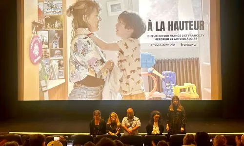 Pr&eacute;sentation du film lors de l&rsquo;avant-premi&egrave;re presse, avec les protagonistes.