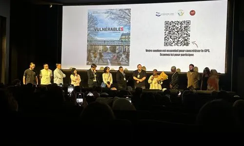 Etienne Pot, l’équipe et les intervenants du film à l’avant-première (Grand Rex)