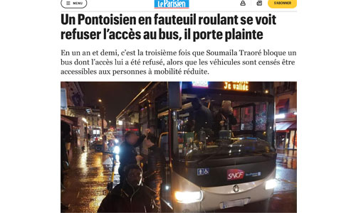 Illustration article En fauteuil, il immobilise un bus qui lui a refusé l'accès