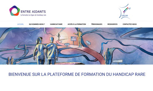 Illustration article "Entre aidants" : plateforme de formation au handicap rare