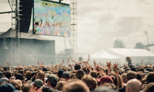 Foule dans un festival de musique
