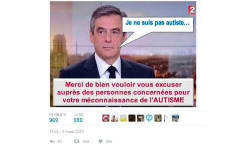 Illustration article Fillon dérape en direct : " Je ne suis pas autiste ! "