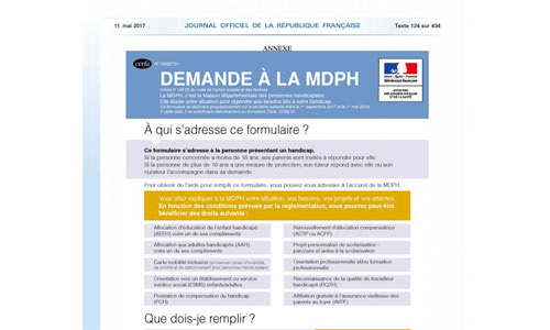 Illustration article Démarches MDPH : nouveau formulaire le 1er sept 2017