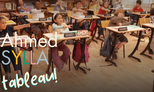 capture d'&eacute;cran de la classe lors de l'&eacute;mission d' &laquo; Au tableau ! &raquo; avec Ahmed S