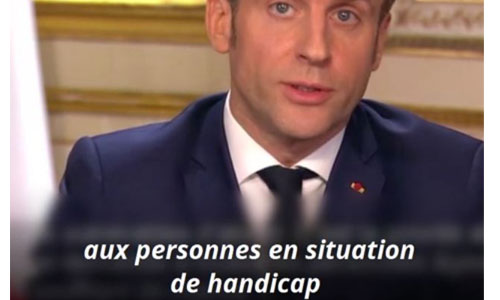 Illustration article Macron: protéger les plus fragiles, et certains handicaps? 