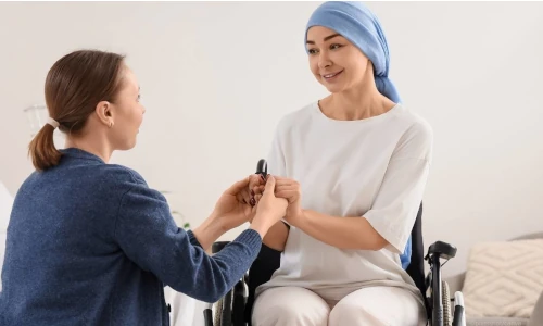 femme handicap&eacute;e cancer