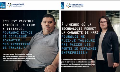 Les affiches de la campagne de communication de Ladapt.