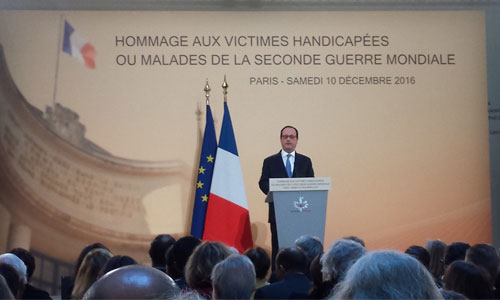 Illustration article Handicap : Hollande défend le modèle social français