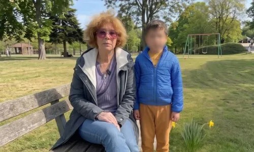 Patricia et son petit-fils Thibault