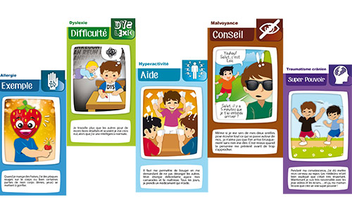 Illustration article Sensibiliser les enfants au handicap, le jeu Hand17familles 