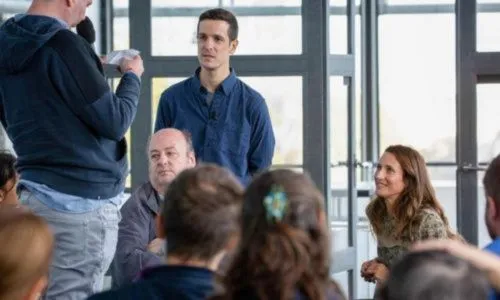 Les journalistes du Papotin lors du tournage de l’émission.