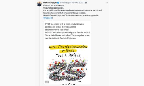 Le tweet de Florian Deygas.