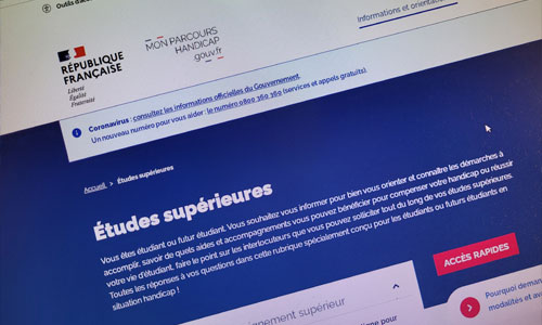 Illustration article Mon parcours handicap : nouvelle rubrique études supérieures