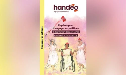 Guide Handeo avec des dessins de Marianne en situation de handicap.