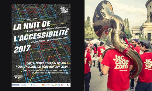 Illustration article 7e Nuit de l'accessibilité Jaccede : soutien à Paris 2024 !