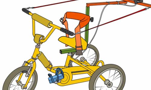 Illustration article Papas Bricoleurs : Pousse-tricycle