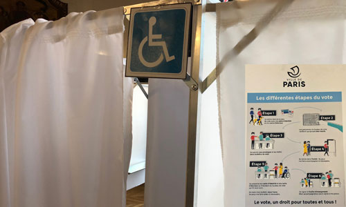 Illustration article Paris : des bureaux de vote exemplaires pour le handicap ?