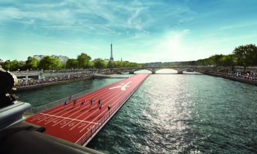 Illustration article Paris : une piste d'athlé sur la Seine, folie (handi)sport !