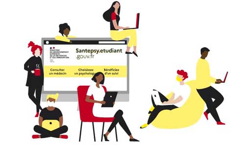 Illustration article Plateforme Santé psy: pour aider les étudiants en difficulté