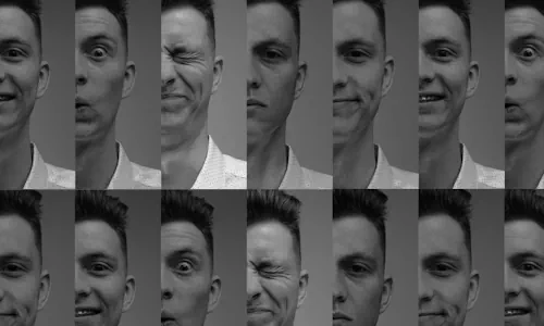 Juxtaposition de photographies d'un jeune homme