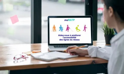 Mockup ordinateur et capture &eacute;cran RATP