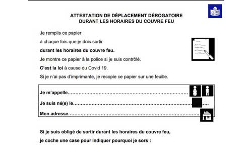 Illustration article Couvre-feu à 18h : dérogation de sortie en cas de handicap 