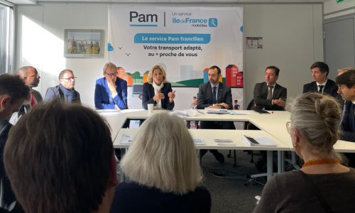 Conférence de presse avec Ile-de-France Mobilités et Keolis.