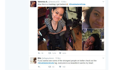 Illustration article Sur Twitter, des selfies sans complexe de leur handicap