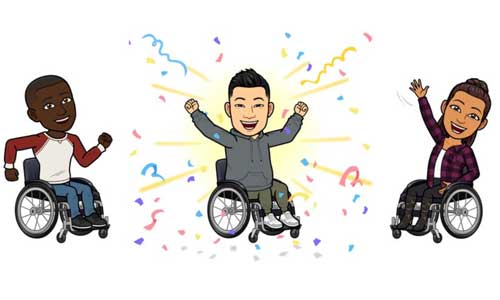 Illustration article Snapchat lance ses premiers avatars en fauteuil roulant