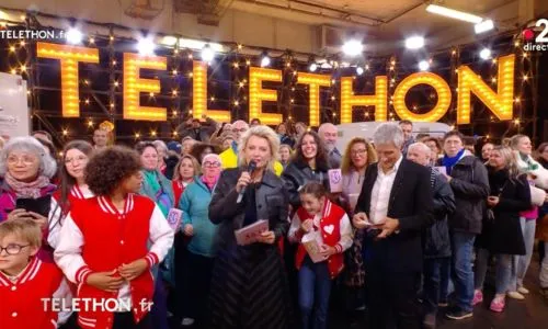 Capture d&rsquo;&eacute;cran du T&eacute;l&eacute;thon 2025 sur France T&eacute;l&eacute;visions