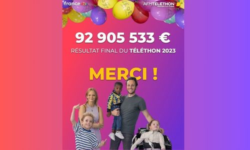 Téléthon : 93 M d'euros, meilleur résultat depuis sept ans!