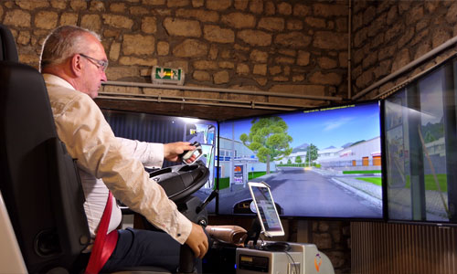 Illustration article Transport routier : des simulateurs de conduite adaptés