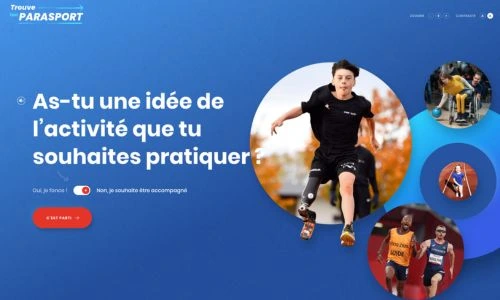 capture &eacute;cran du site Trouve ton parasport