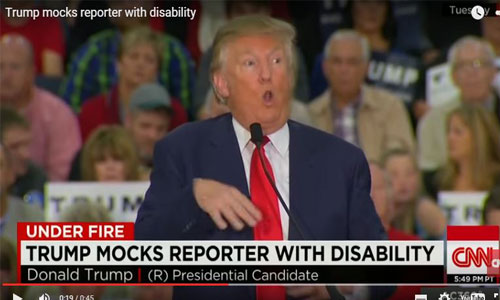 Illustration article Donald Trump parodie un journaliste handicapé : nul ! 